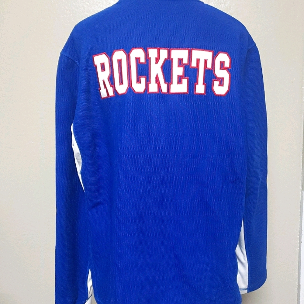Rockets Basketball Size Large Blue Invert Jacket